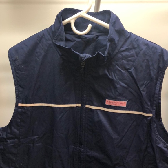 Navy Blue Men’s Vineyard Vines Fleece Lined Vest - Picture 2 of 4